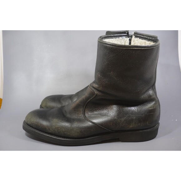 VTG Dexter Campus Boots Black Leather Square Sherpa Lined 7252 USA Men\'s US 12 M main image 7
